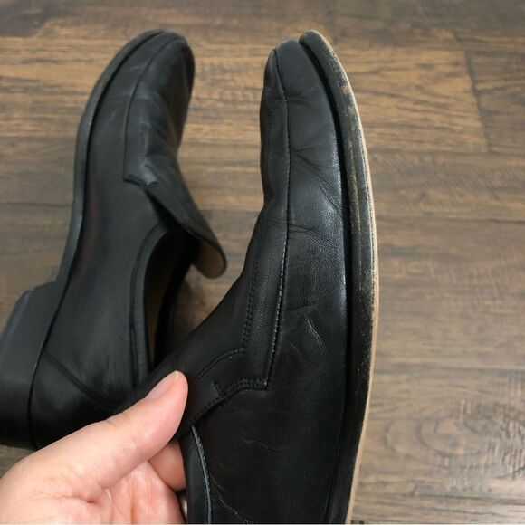 Bruno Magli Malden Size 7M Loafer Handmade Black Dress Shoe Italian - Picture 9 of 15